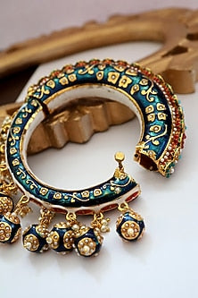 Gold Finish Meenakari Bangle