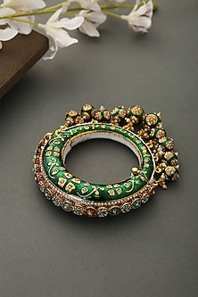 Gold Finish Hand Painted Meenakari Bangle