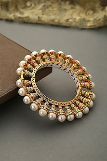 Gold Finish Meenakari Bangle