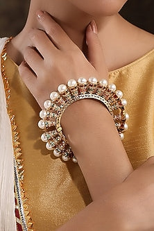 Gold Finish Meenakari Bangle