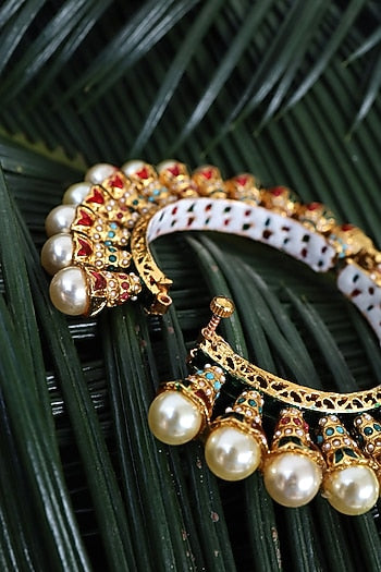 Gold Finish Meenakari Bangle