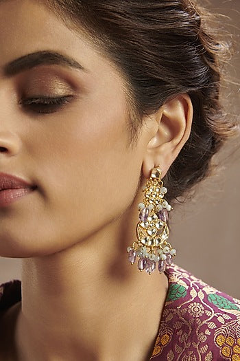 Gold Finish Handcrafted Earrings