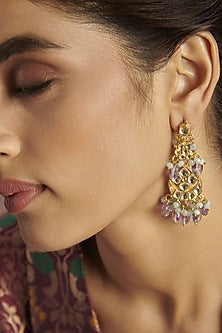 Gold Finish Handcrafted Earrings