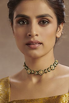 Gold Finish Handcrafted Choker Necklace