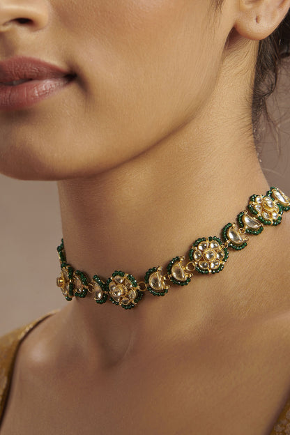 Gold Finish Handcrafted Choker Necklace