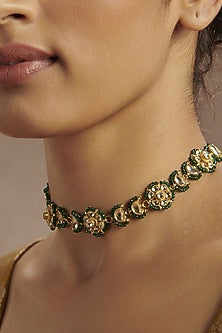 Gold Finish Handcrafted Choker Necklace