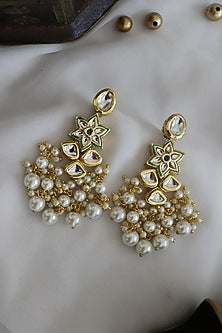 Gold Finish Handcrafted Dangler Earrings