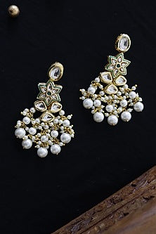 Gold Finish Handcrafted Dangler Earrings