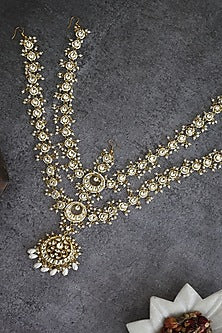 Gold Plated Kundan Polki Matha Patti
