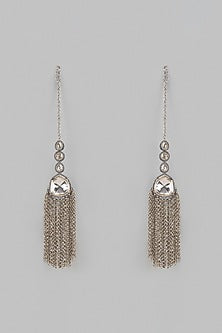 Two-Tone Finish Kundan Polki Dangler Earrings