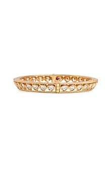 Gold Finish Kundan Polki Kada