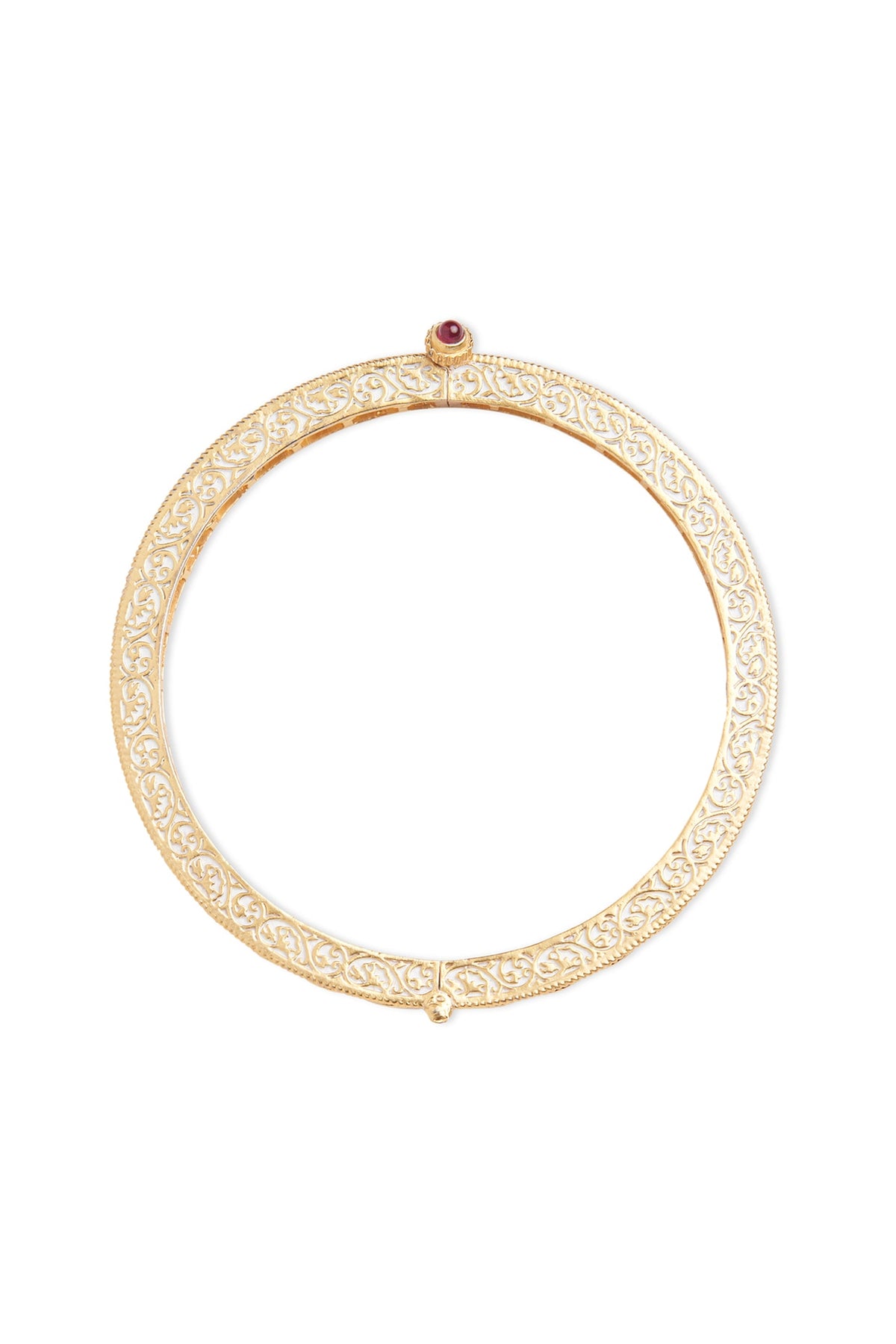 Gold Finish Kundan Polki Kada