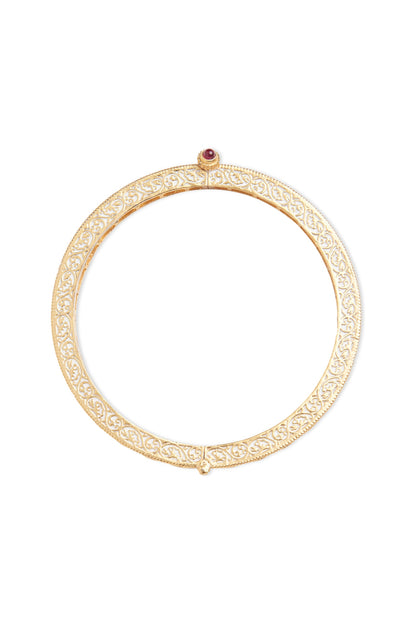 Gold Finish Kundan Polki Kada