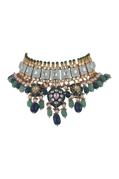 Embellished Mina Work Choker Set 