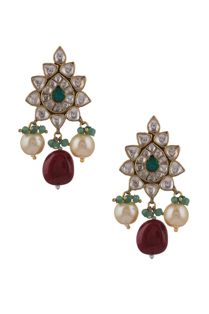 Embellished Peacock Pendant Necklace Set 