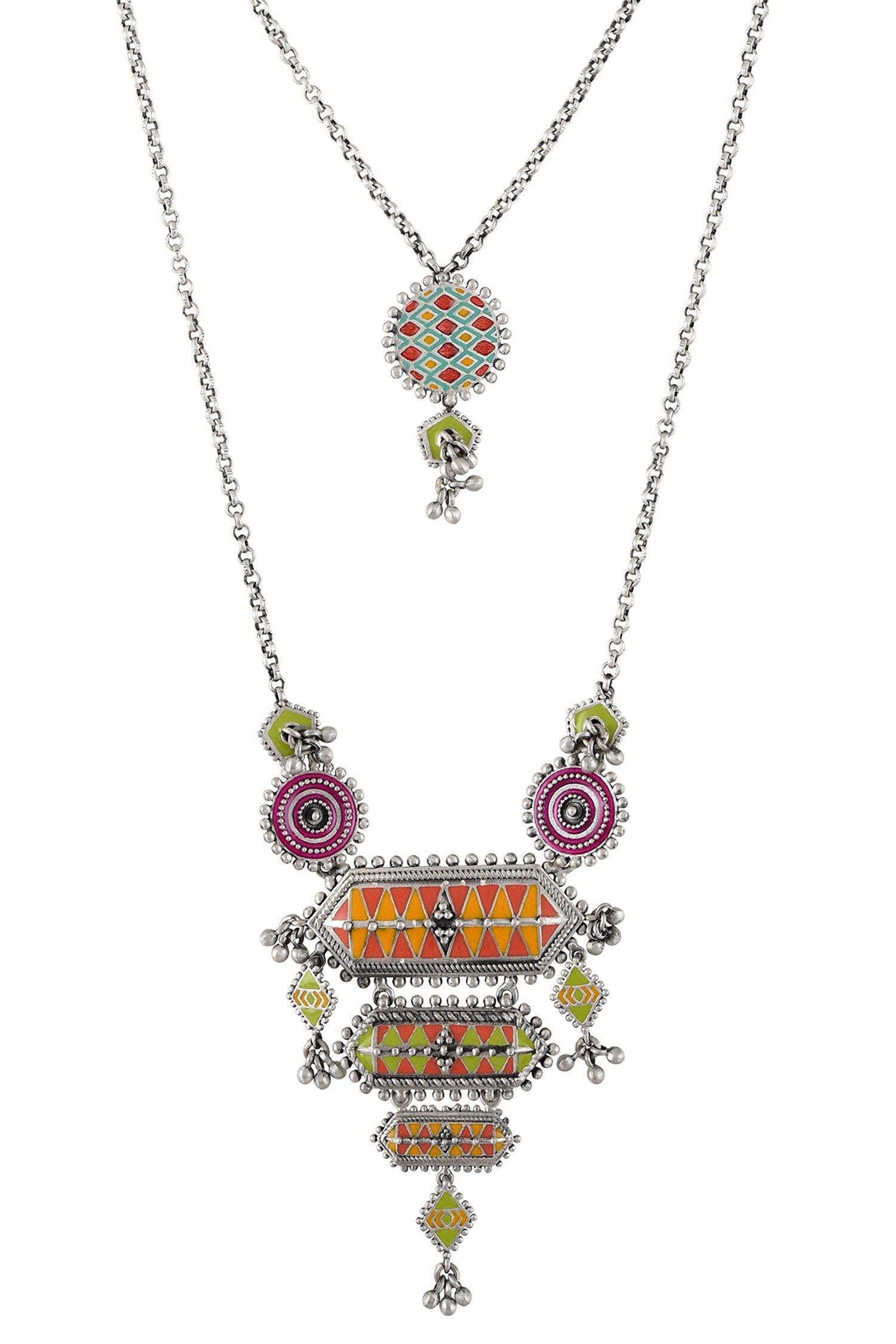 Nirali Ghungroo Layered Pendant Necklace 