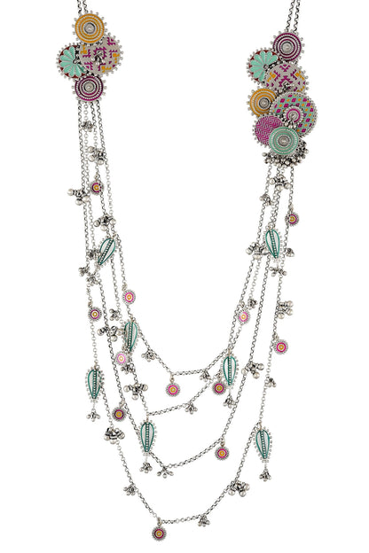 Ghungroo Drop Layered Necklace 