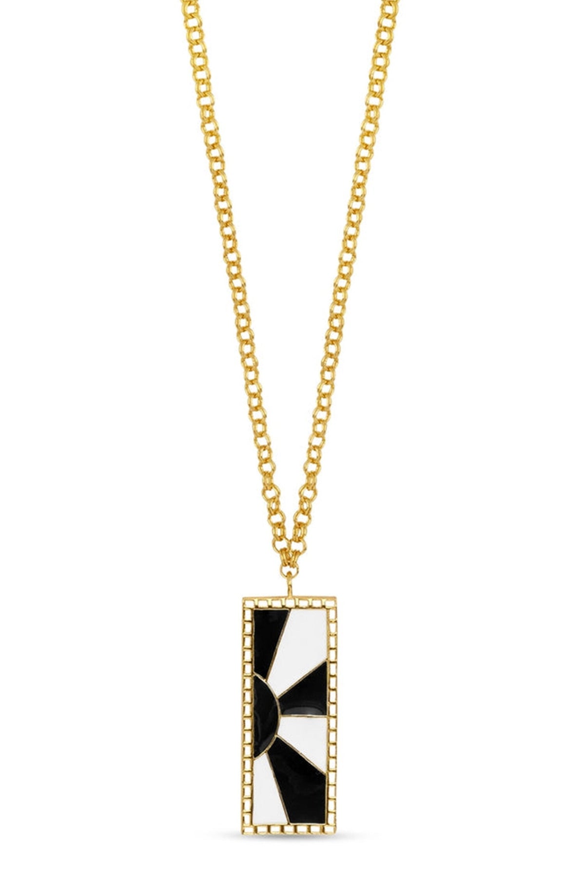Sunrays Enamelled Pendant Necklace 