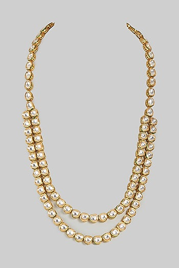 Gold Finish Kundan Layered Mala