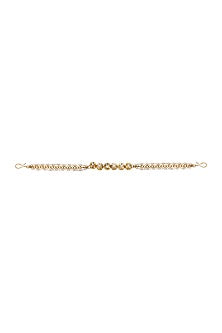 Gold Finish Kundan Polki Layered Head Piece