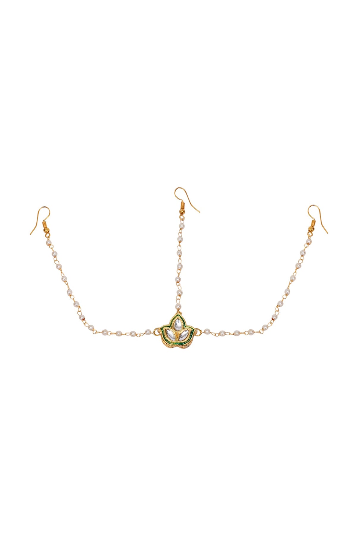 Gold Finish Kundan Meenakari Matha Patti