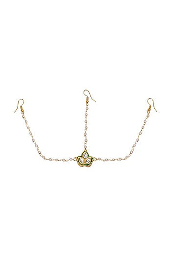 Gold Finish Kundan Meenakari Matha Patti
