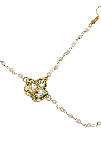 Gold Finish Kundan Meenakari Matha Patti