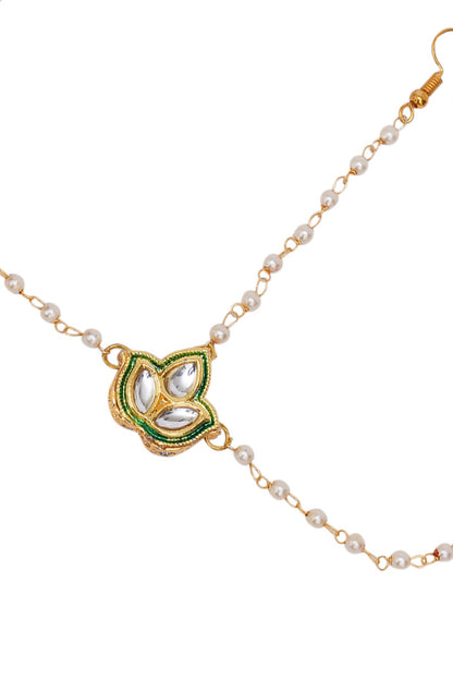 Gold Finish Kundan Meenakari Matha Patti
