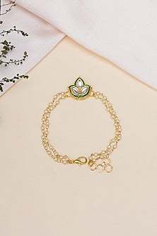 Gold Finish Meenakari Bracelet