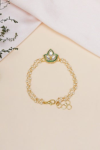 Gold Finish Meenakari Bracelet