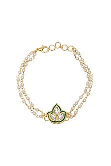 Gold Finish Meenakari Bracelet
