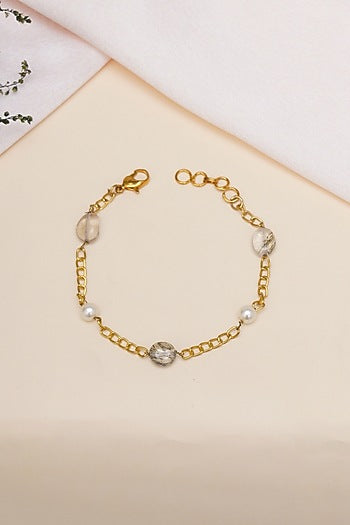 Gold Finish Stone Bracelet