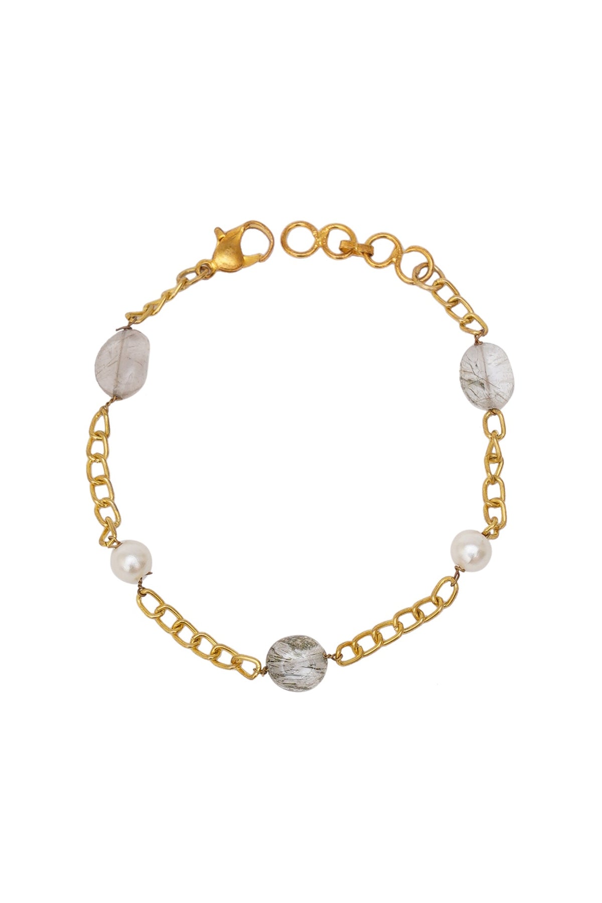 Gold Finish Stone Bracelet