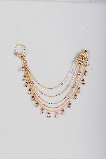 Gold Finish Ruby Shennai Nath