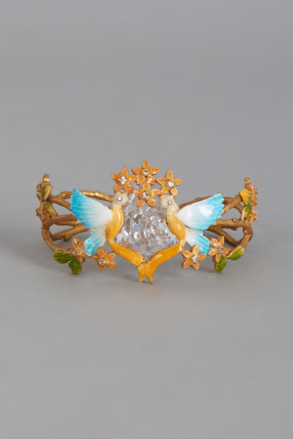 Gold Finish Meenakari Bracelet