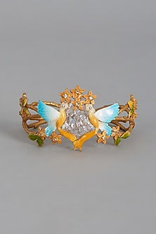 Gold Finish Meenakari Bracelet