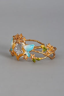 Gold Finish Meenakari Bracelet