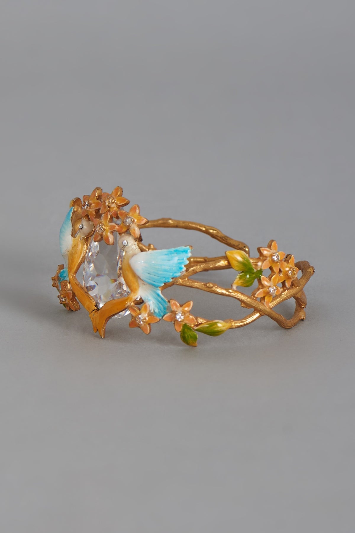 Gold Finish Meenakari Bracelet
