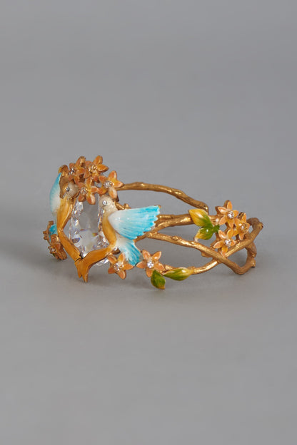 Gold Finish Meenakari Bracelet