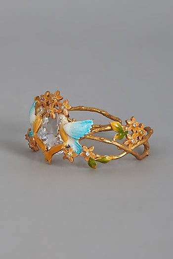 Gold Finish Meenakari Bracelet