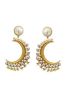 Gold Plated Earrings With Crystal