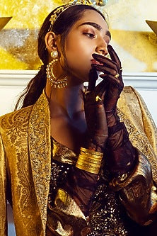 Gold Plated Earrings With Crystal