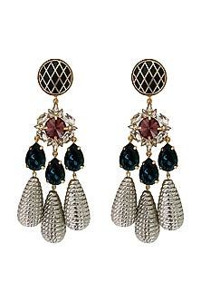 Gold Plated Swarovski Pearl & Crystal Earrings
