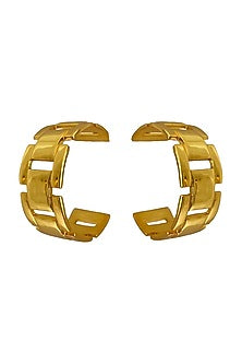 Gold Plated Brass Hoop Earrings