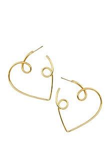 Gold Plated Heart Earrings