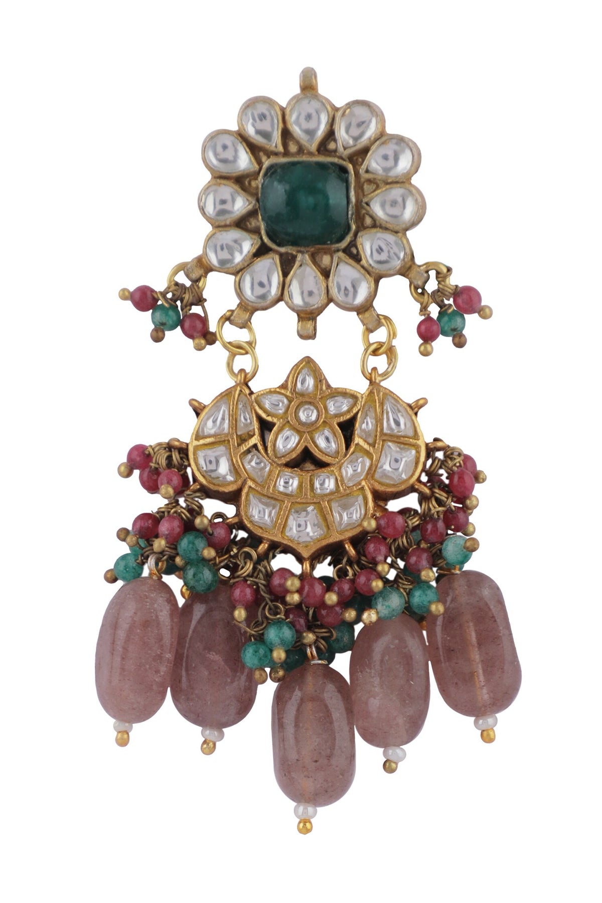 Jadtar Stone Embellished Earrings 