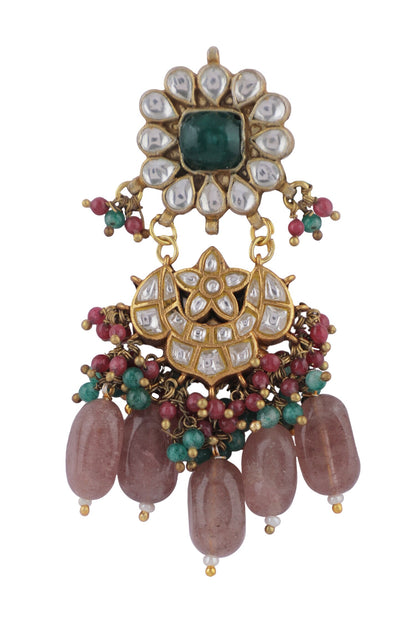 Jadtar Stone Embellished Earrings 