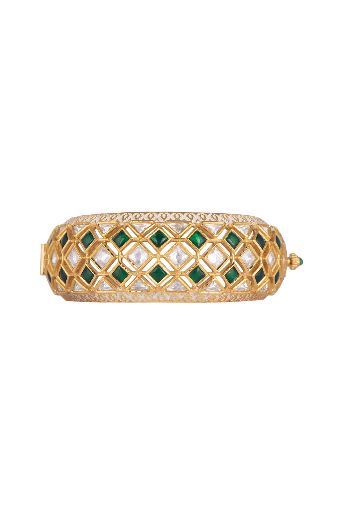 Gold Plated Enamel Work Kada