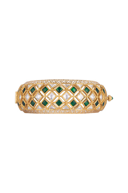 Gold Plated Enamel Work Kada