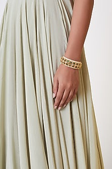 Gold Plated Enamel Work Kada